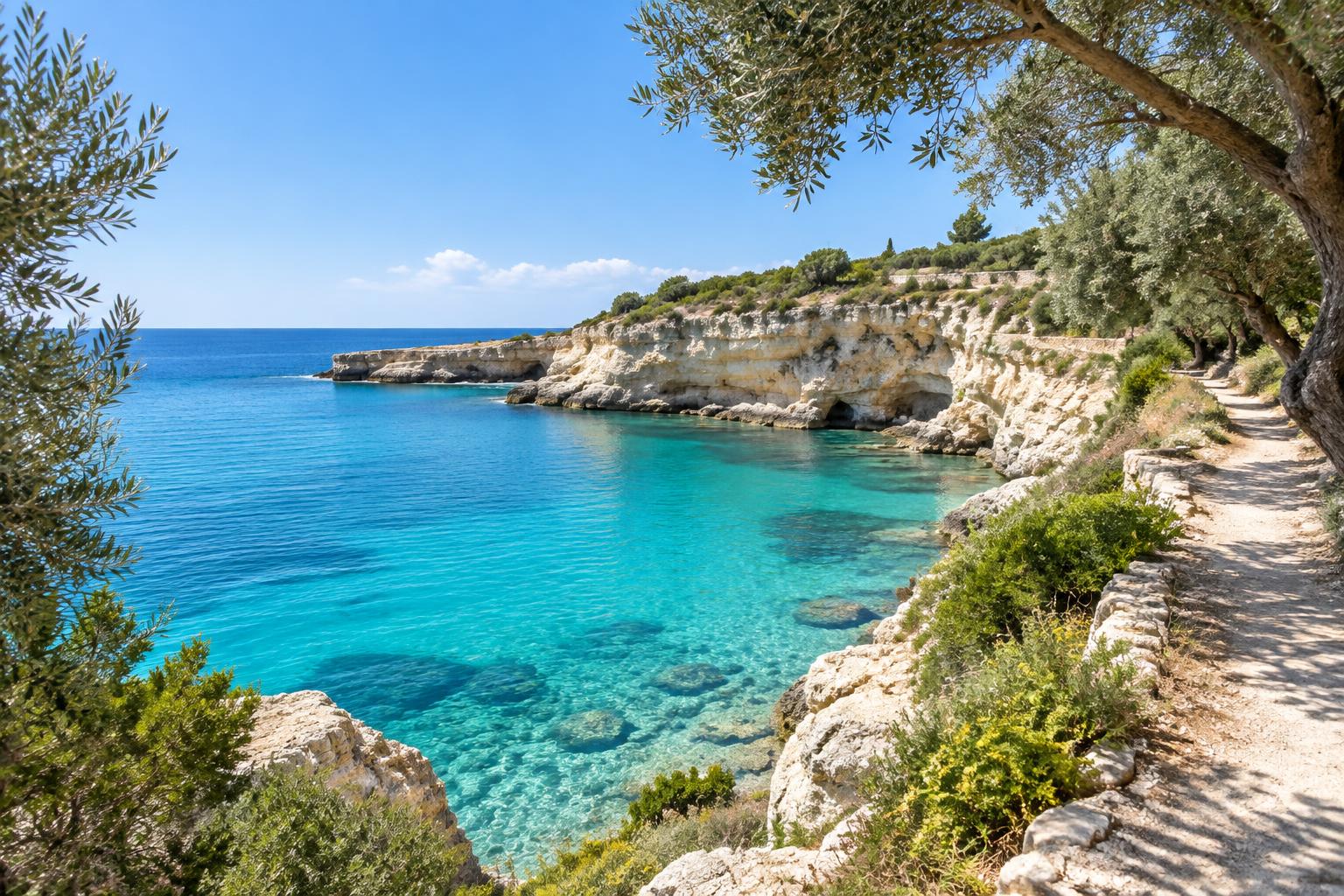 A turquoise Mediterranean cove